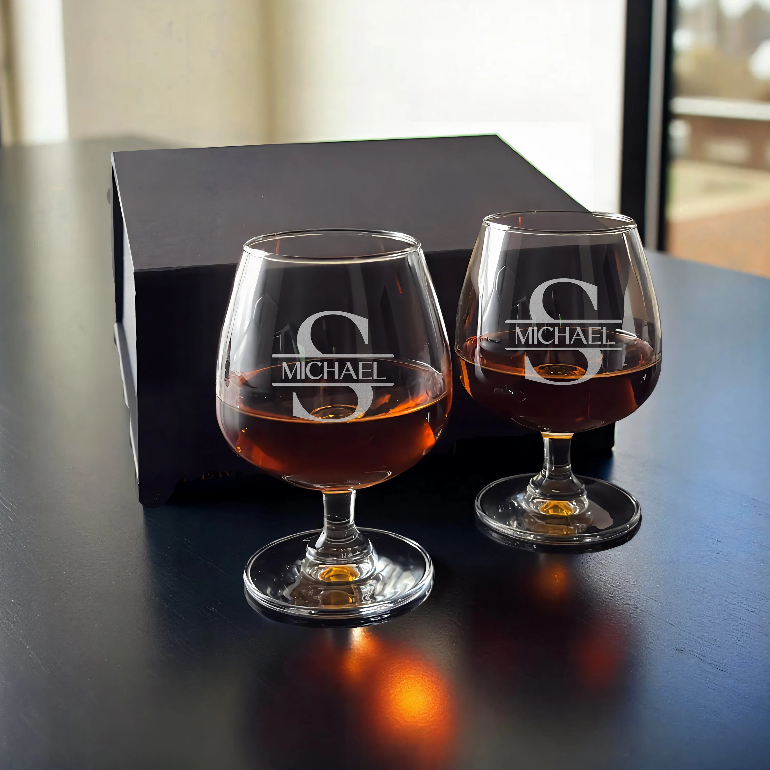 Personalized Brandy & Cognac Snifter – Gift Box Set of 2