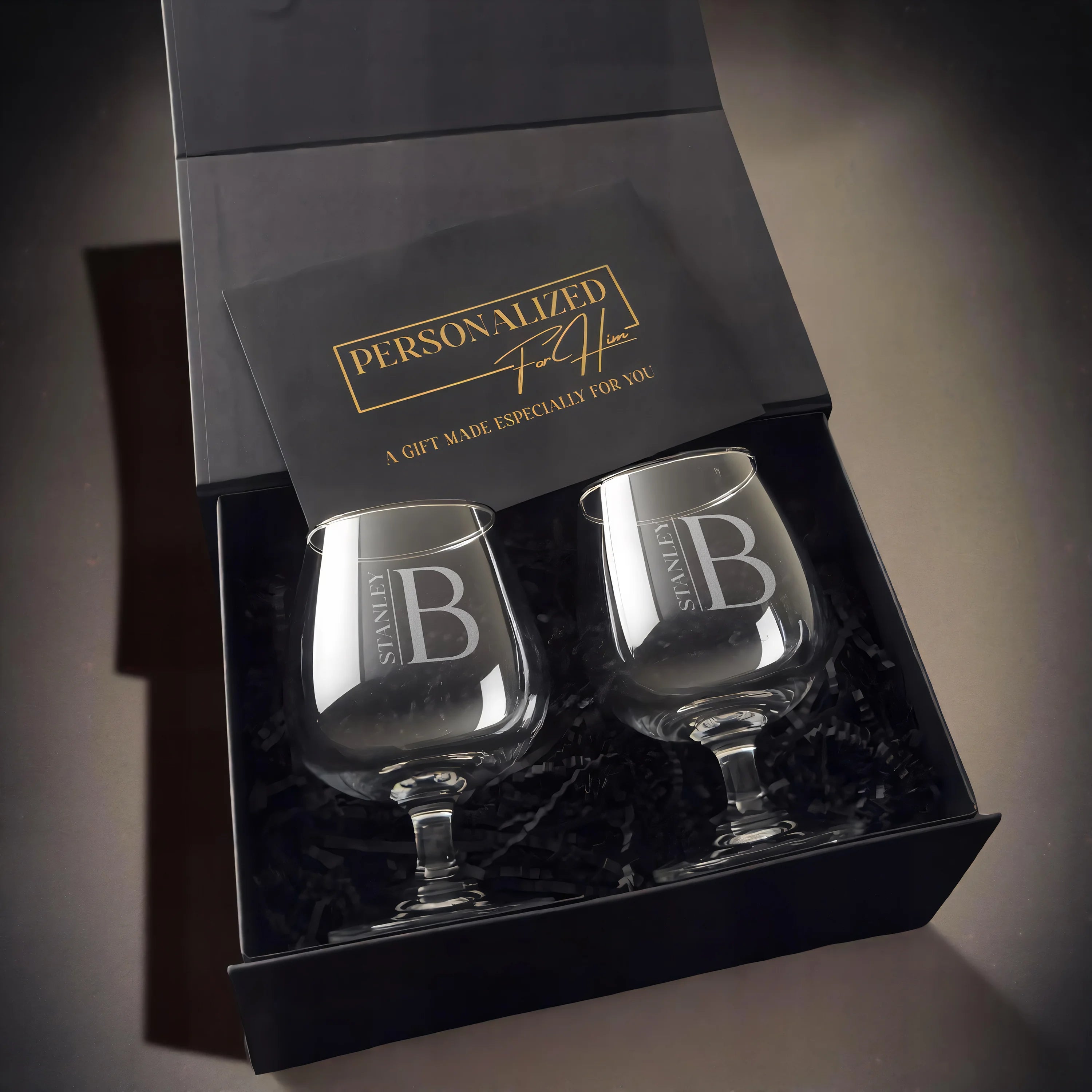 Personalized Brandy & Cognac Snifter – Gift Box Set of 2