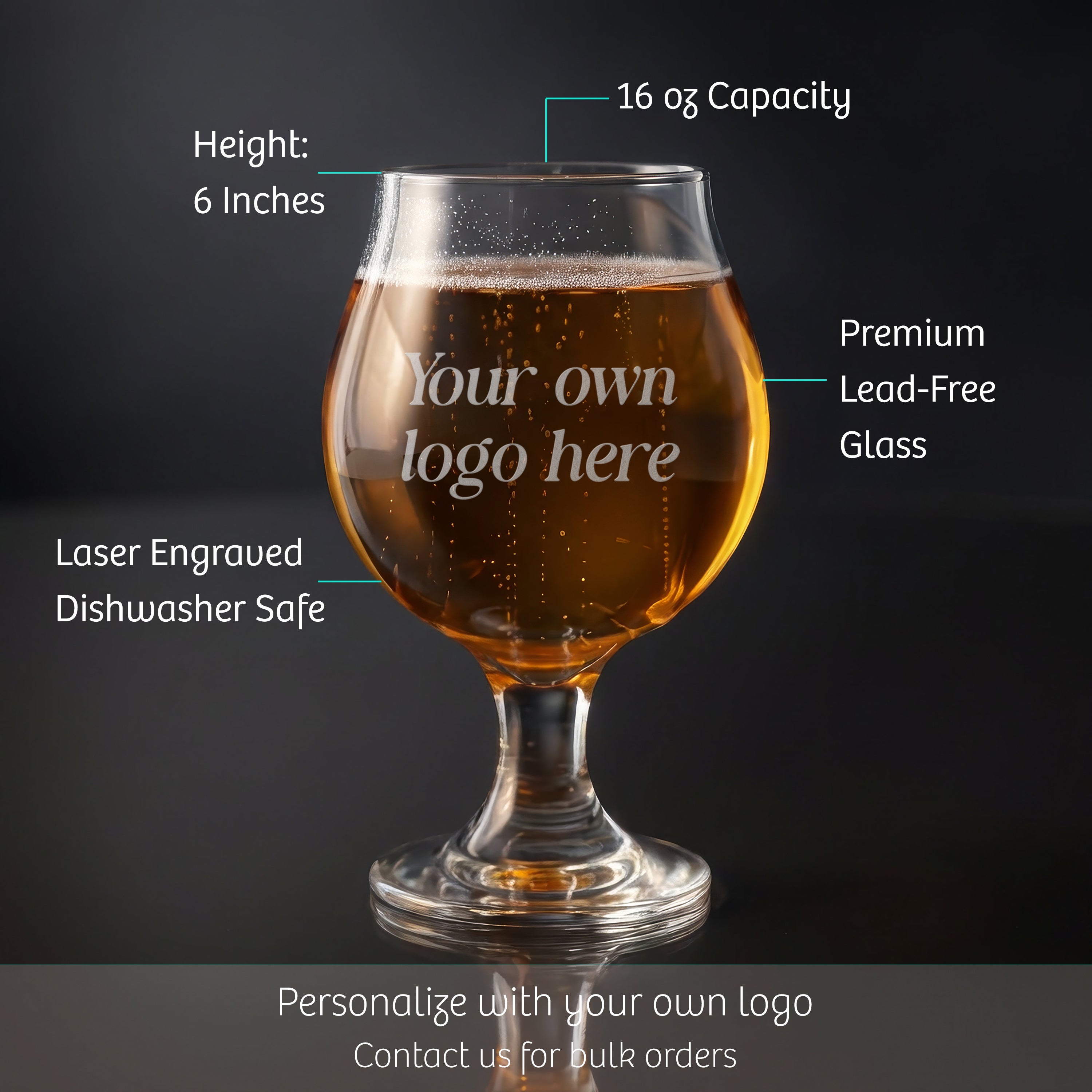 Belgian Beer Glass Pair with Gift Box