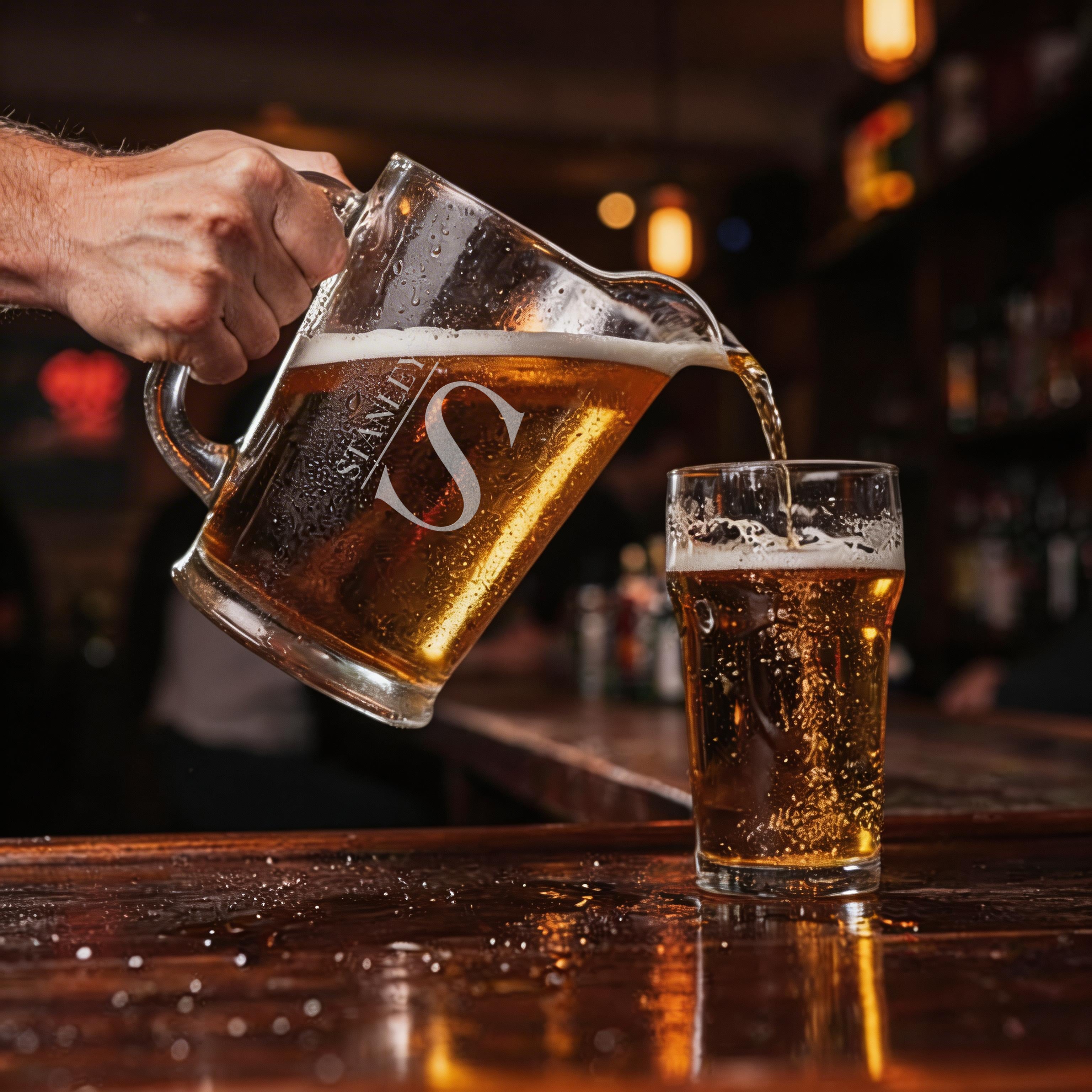 Custom Engraved Beer Pitcher