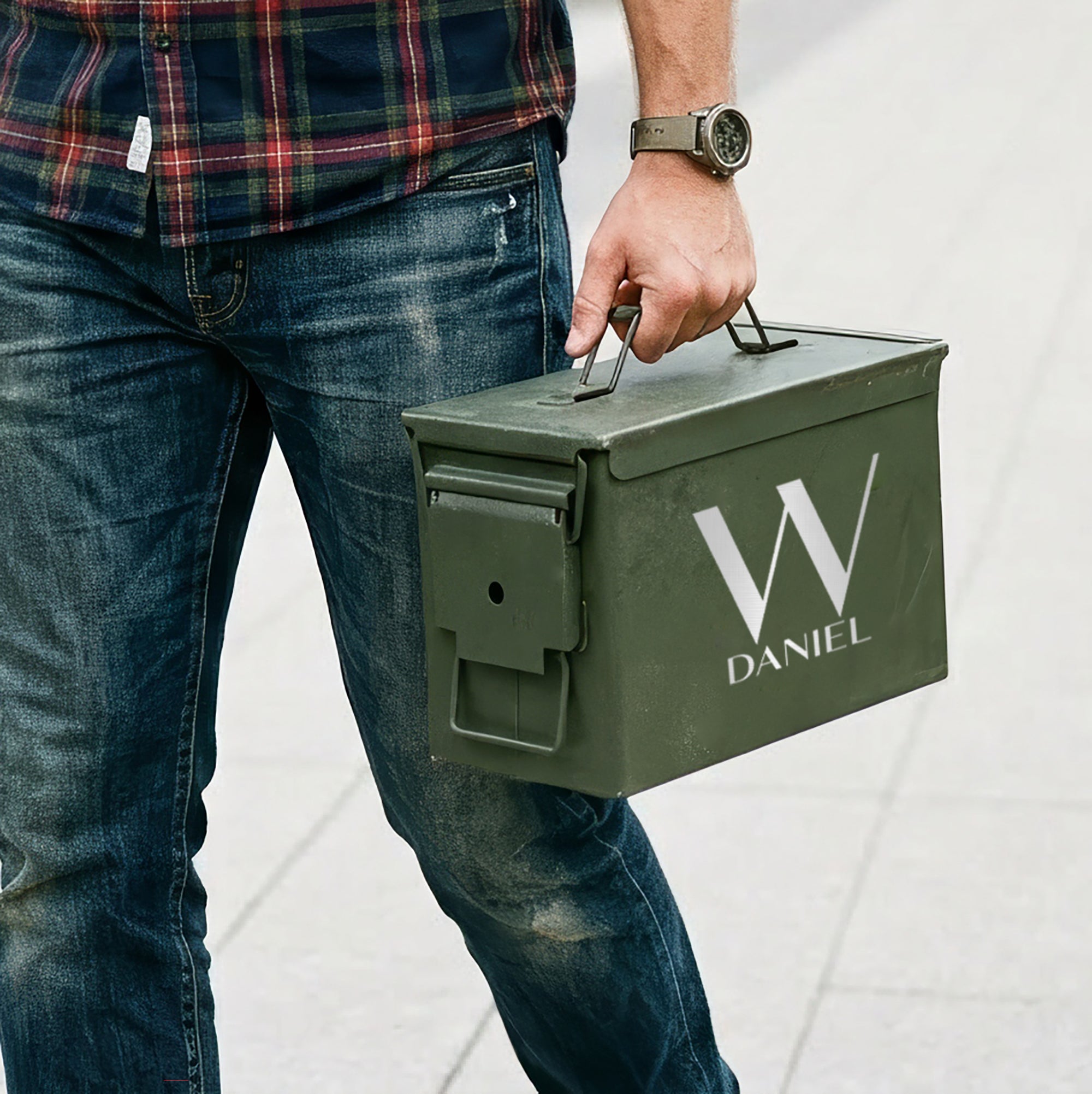 Engraved Steel Ammo Can Storage Box for Groomsmen