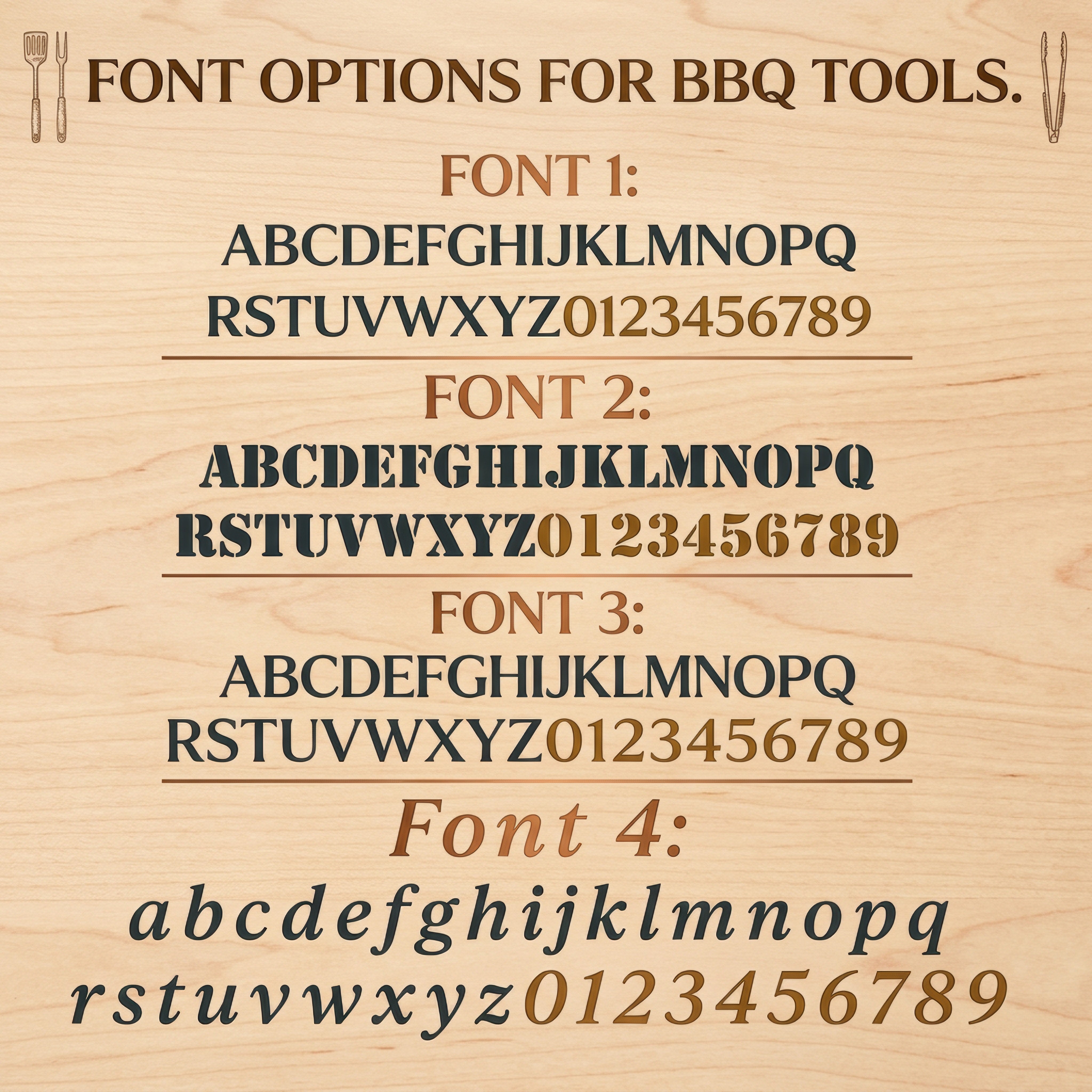 Engraved BBQ Tools