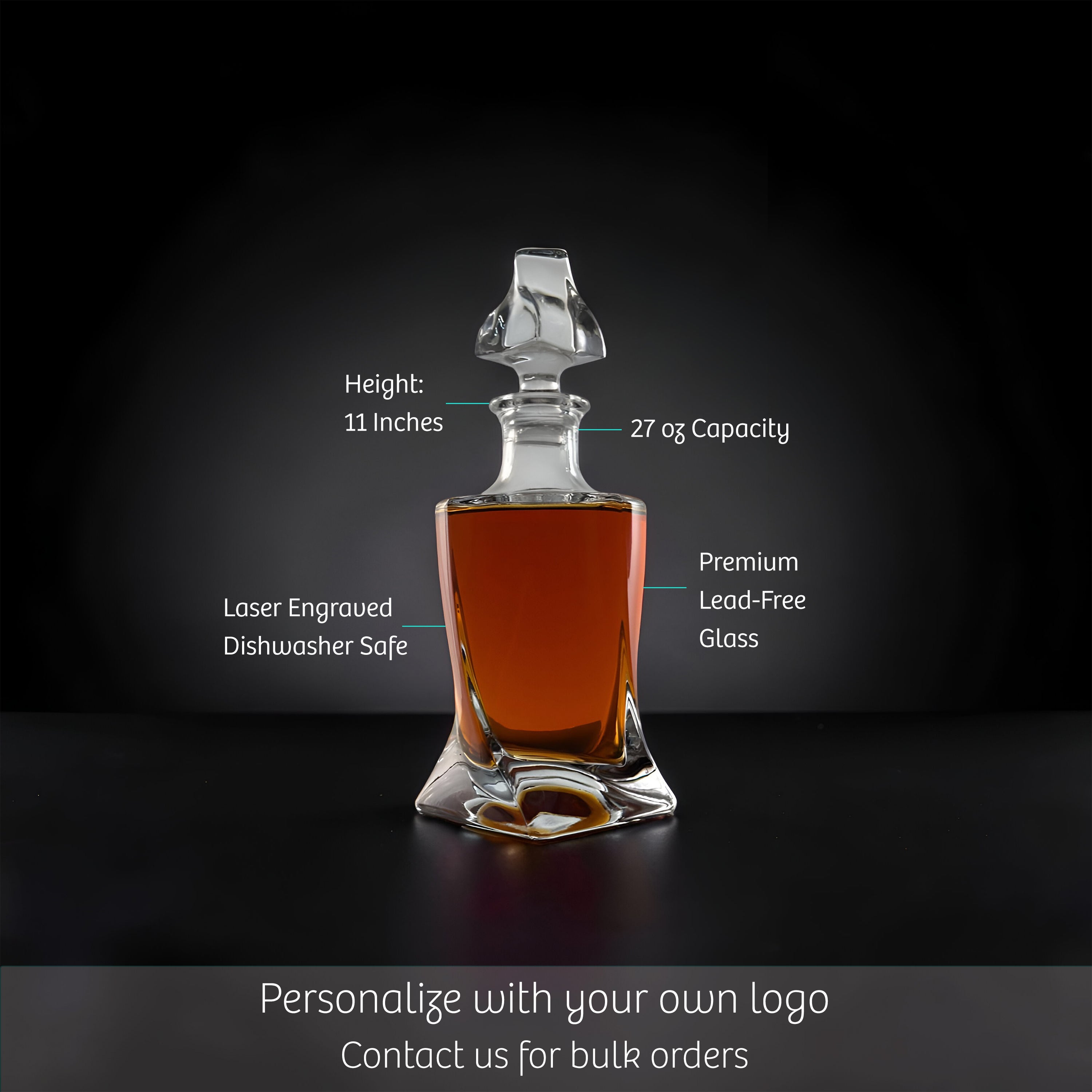 Helix Whiskey Decanter Gift Set – 7-Piece