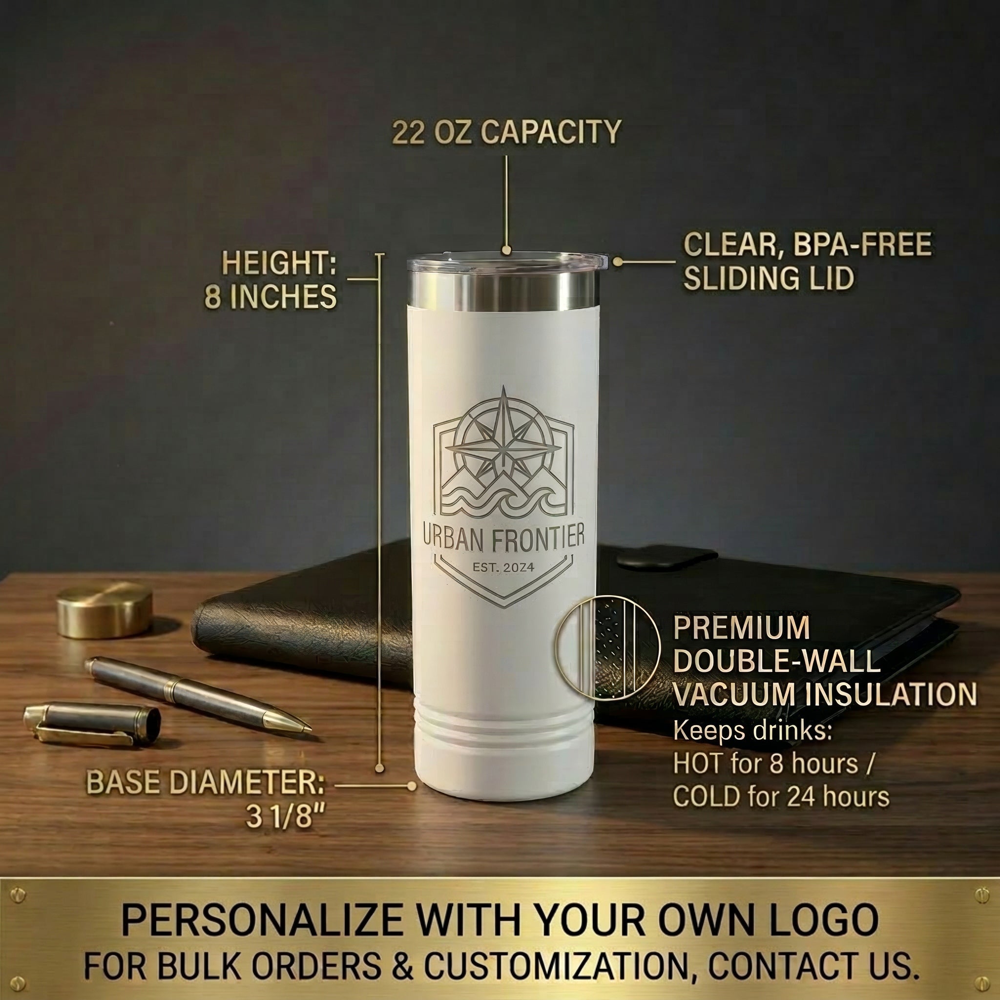 Personalized 22 oz Insulated Tumbler