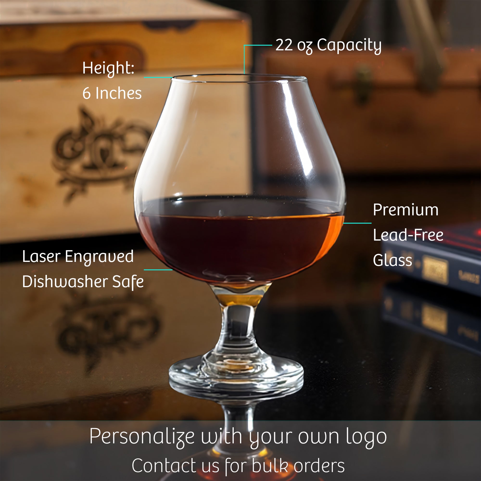 Signature Brandy & Cognac Snifter – Gift Box Set of 2