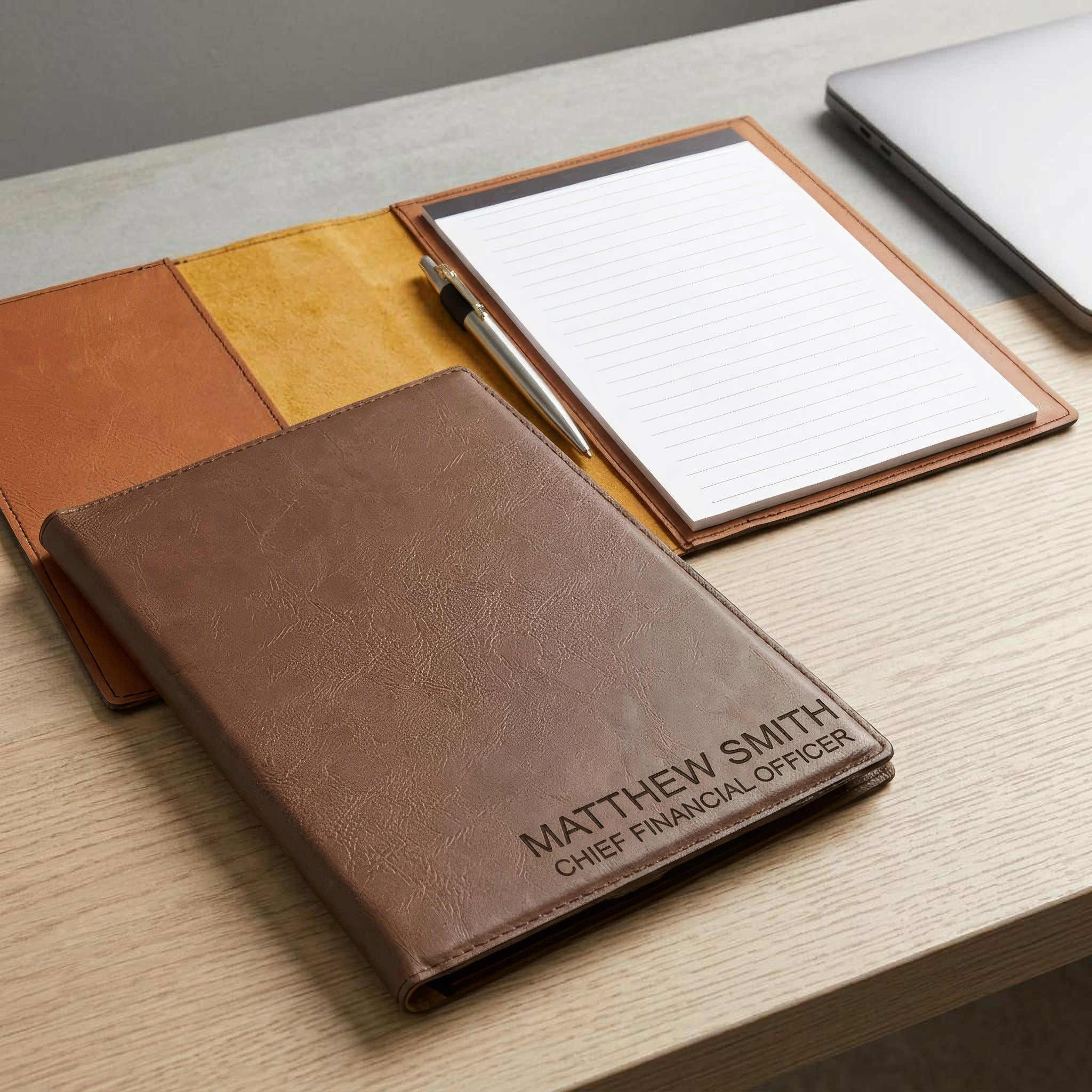 Engraved Leatherette Portfolio