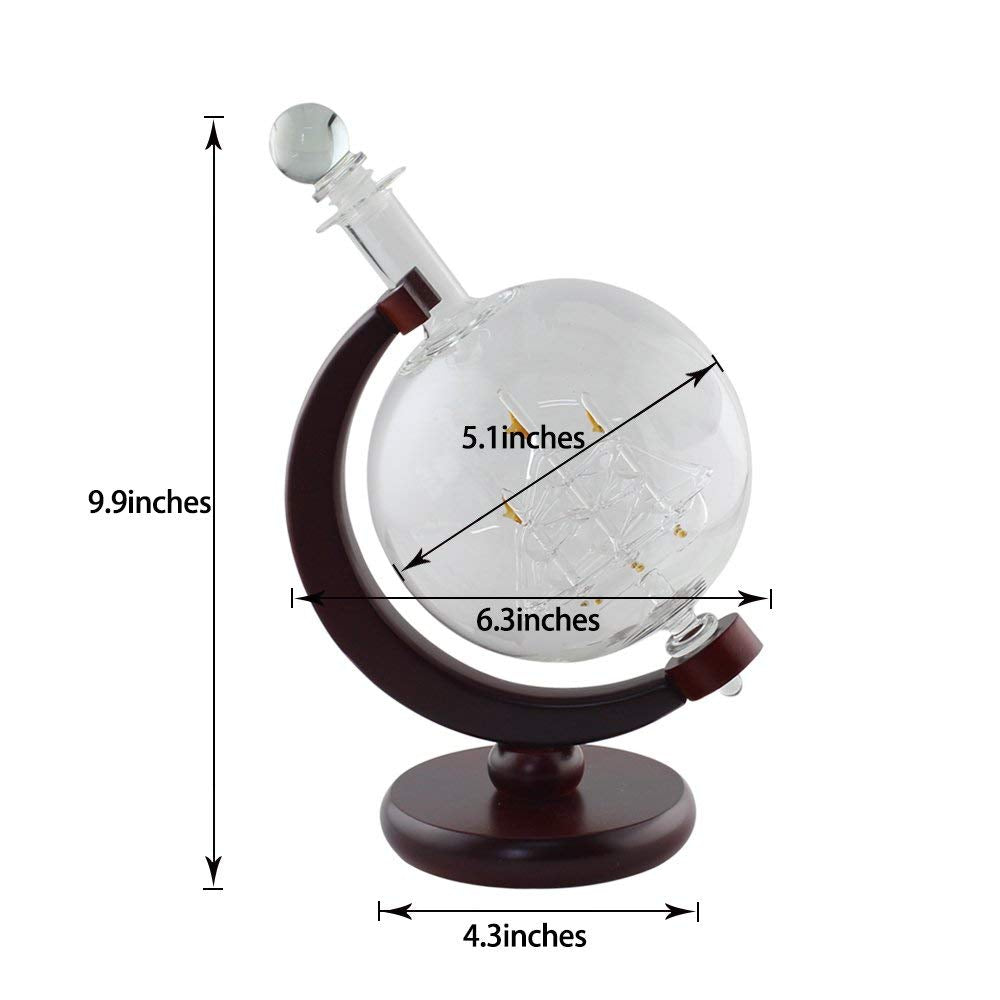 The Voyager Decanter Set with 4 Signature Square Cut Rocks Glasses