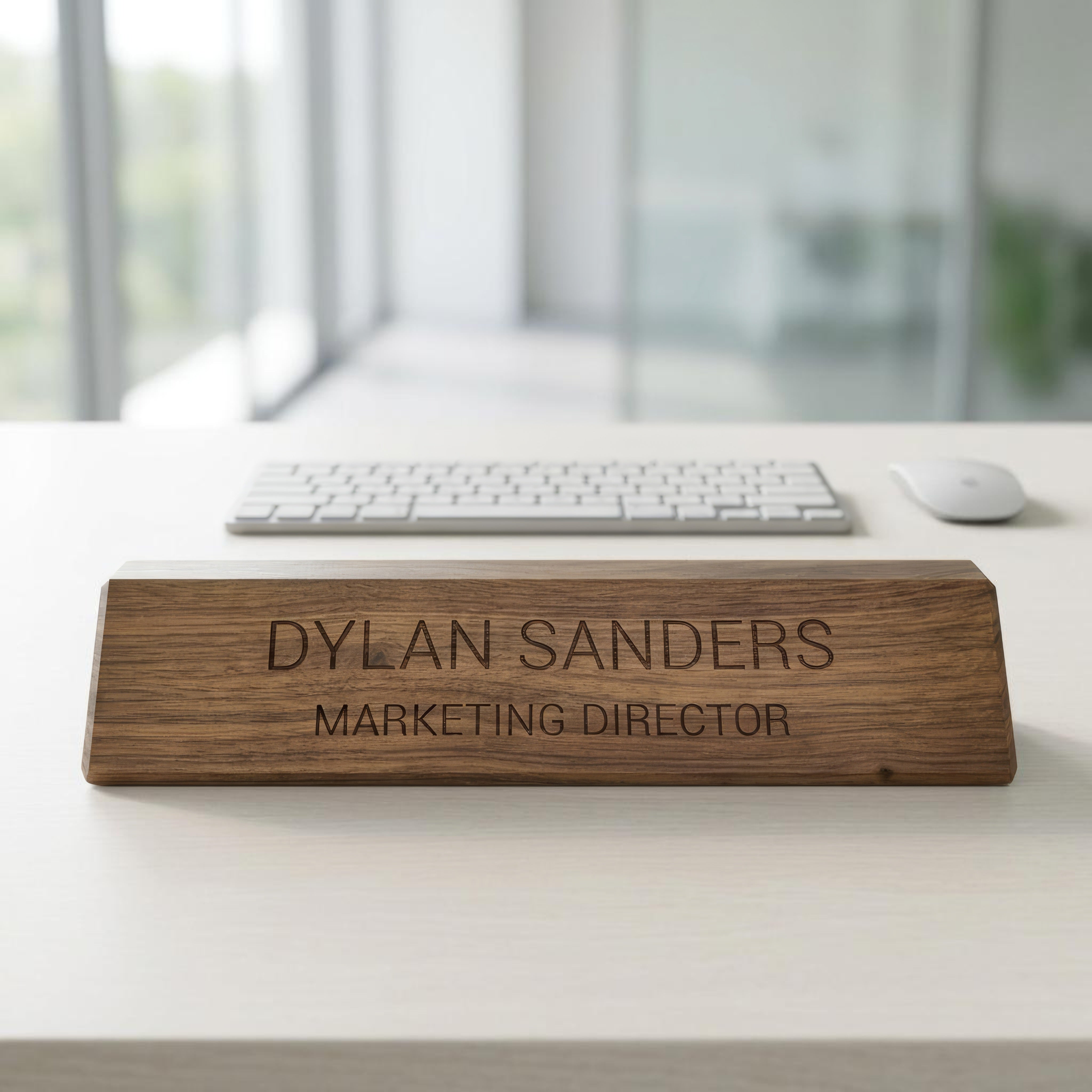 Personalized Walnut Desk Name Plate