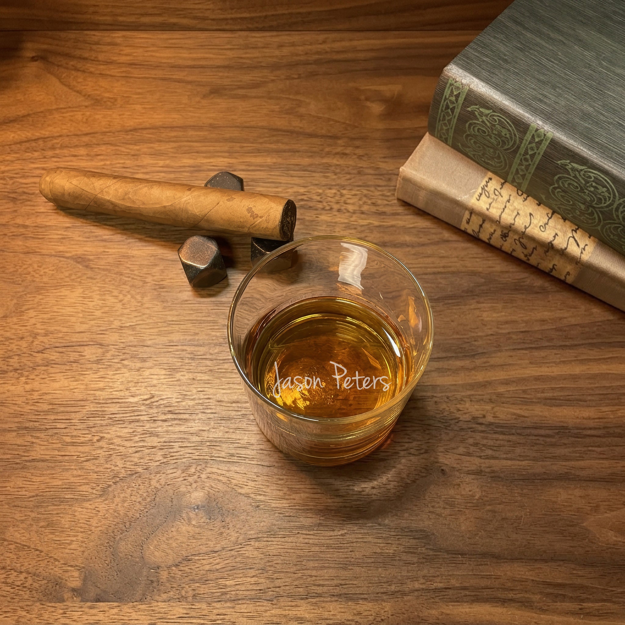 Classic Old Fashioned Glass – Bottom Engraved