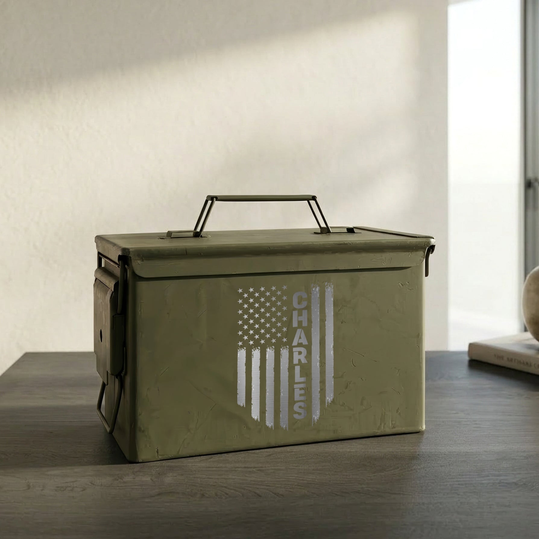 Custom Engraved Ammo Box for Men