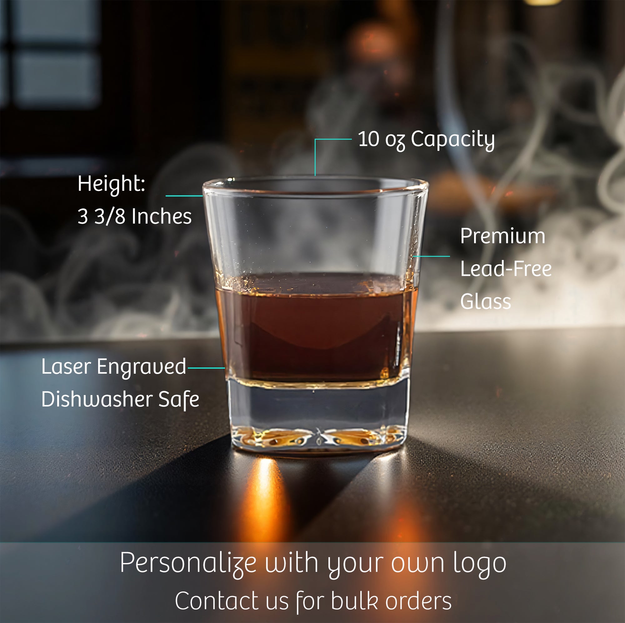 Square Cut Decanter Set with Glasses & Bullet Stones – Luxury Gift Box