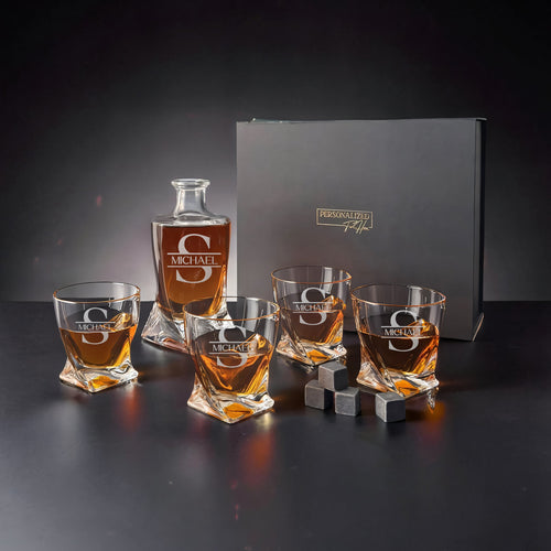 Helix Whiskey Decanter Gift Set 7-Piece