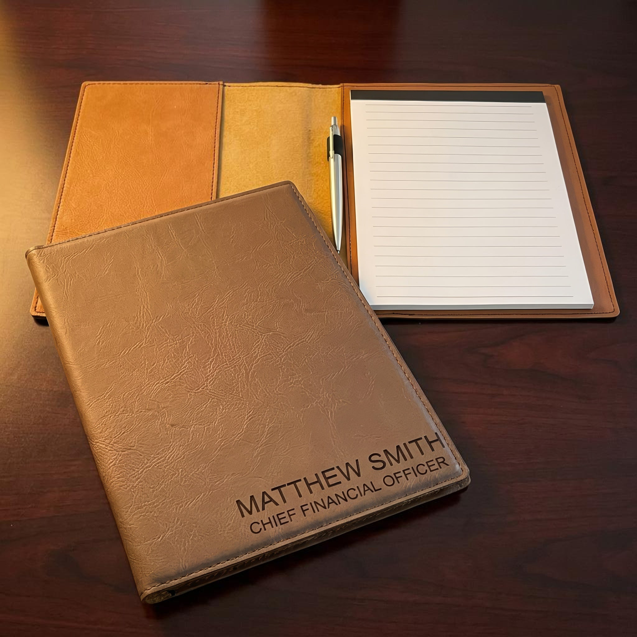 Engraved Leatherette Portfolio