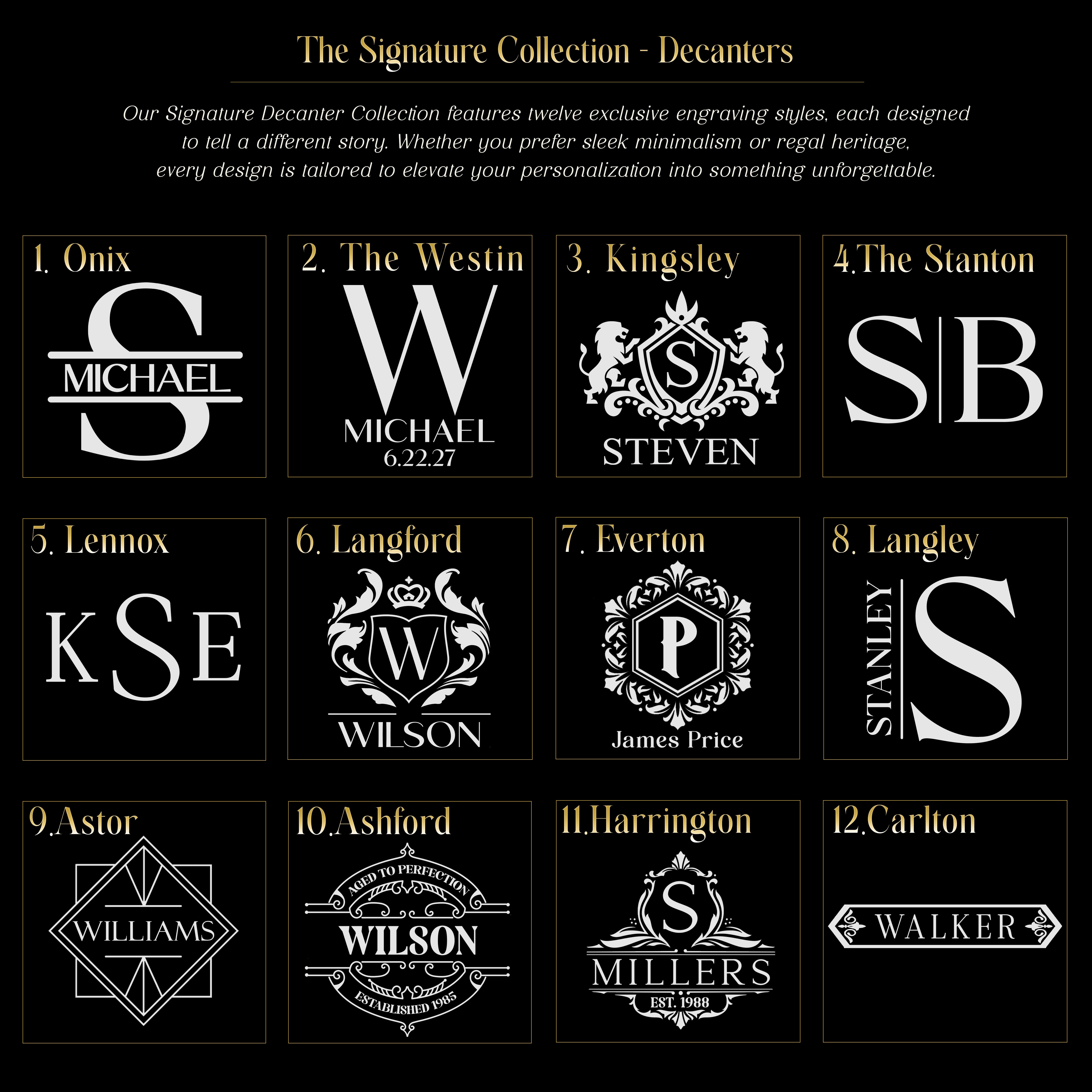 Square Cut Decanter Set with Glasses & Bullet Stones – Luxury Gift Box