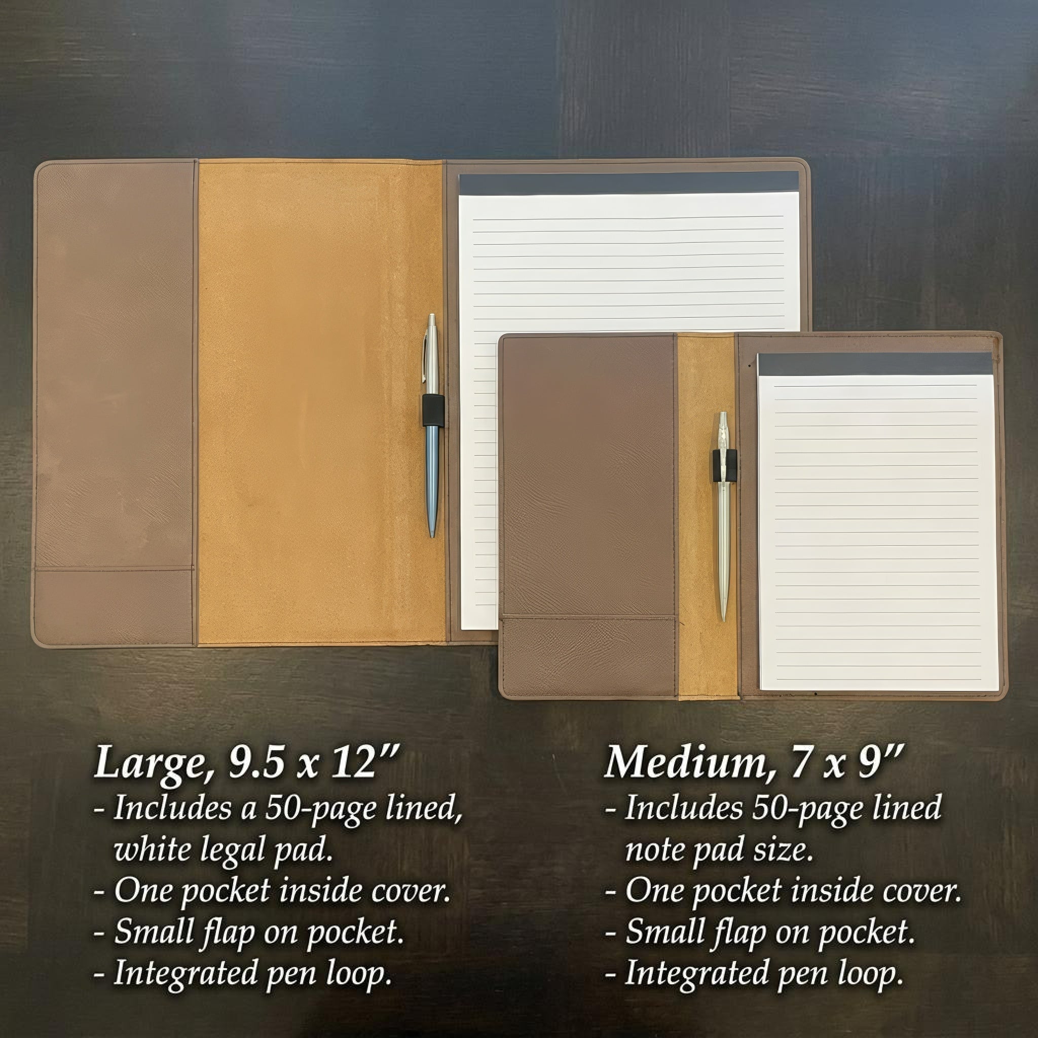 Engraved Leatherette Portfolio